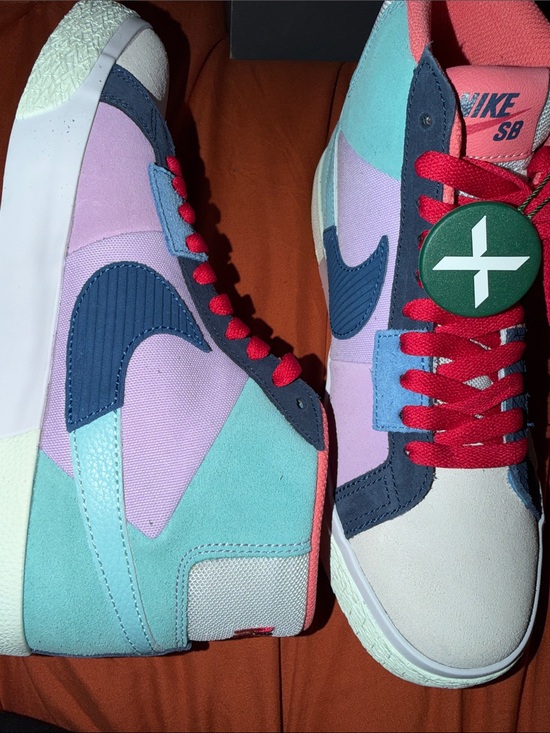 Nike Other - Nike SB High-Top Sneakers in Mint, Lavender, Navy & Red